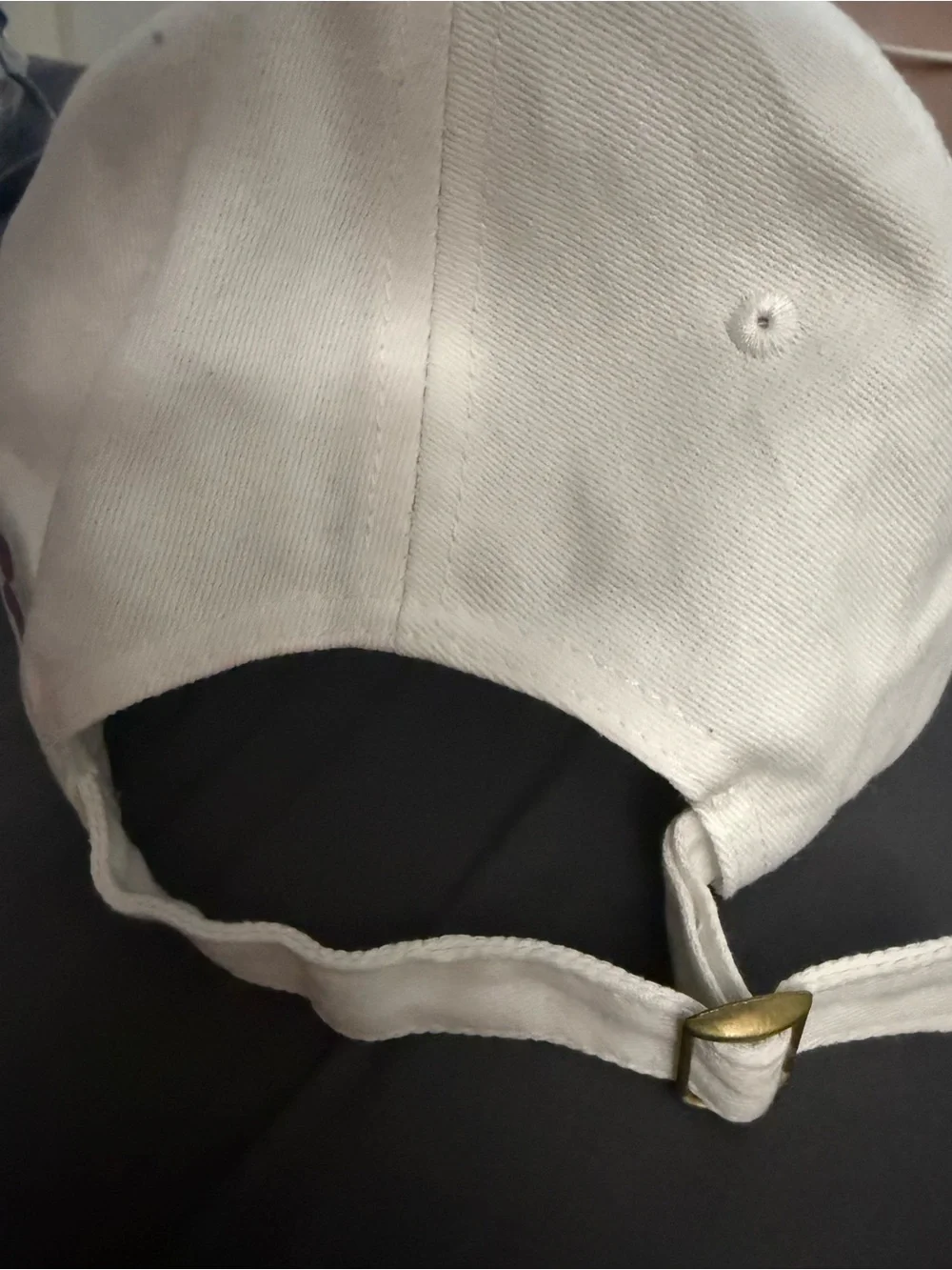 Francesca's Collections White Cap with Red Cocktail Embroidery
